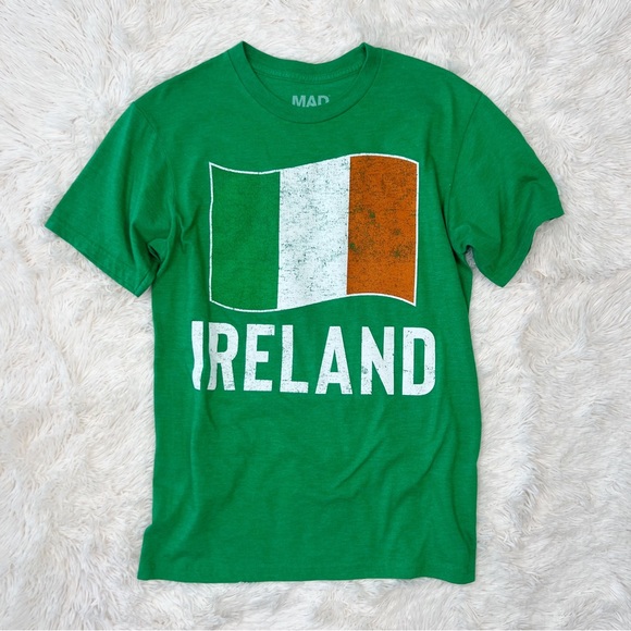 MAD Engine Tops - MAD Engine green St Patrick’s Day tee shirt Ireland graphic Irish flag S
